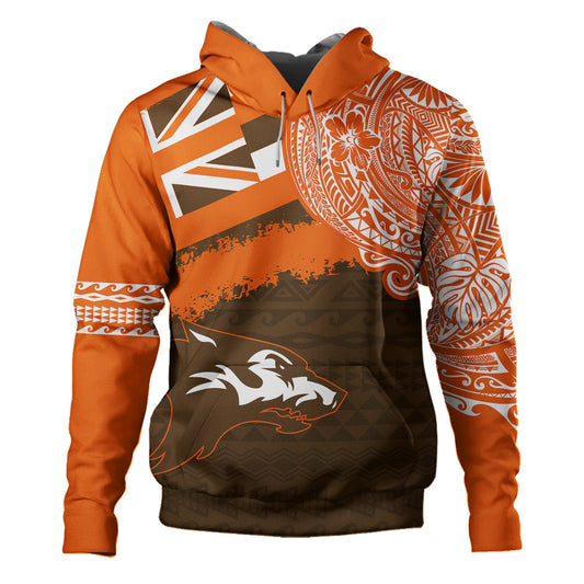 Hawaii Hoodie Pac-5 Atheletics Polynesian Crest Style