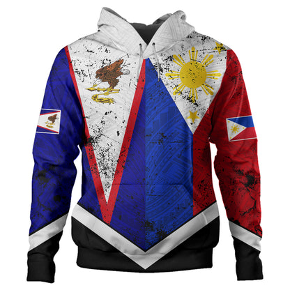 Philippines Filipinos Hoodie Samoa Half Flag