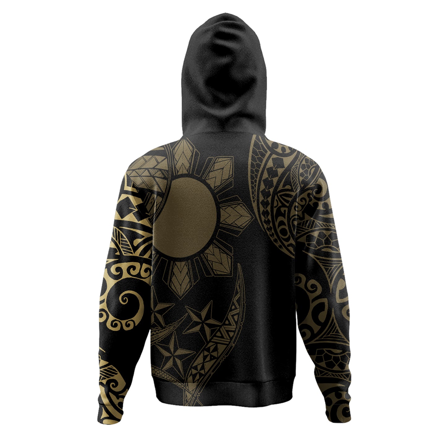 Philippines Hoodie Tribal Sun In My Heart Gold