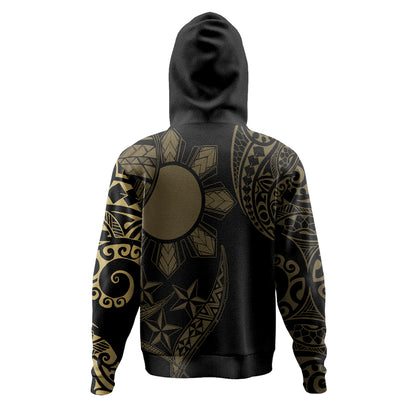Philippines Hoodie Tribal Sun In My Heart Gold