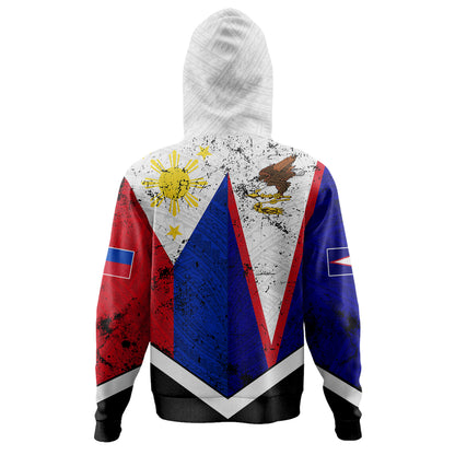 Philippines Filipinos Hoodie Samoa Half Flag