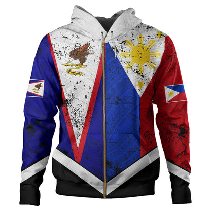 Philippines Filipinos Hoodie Samoa Half Flag