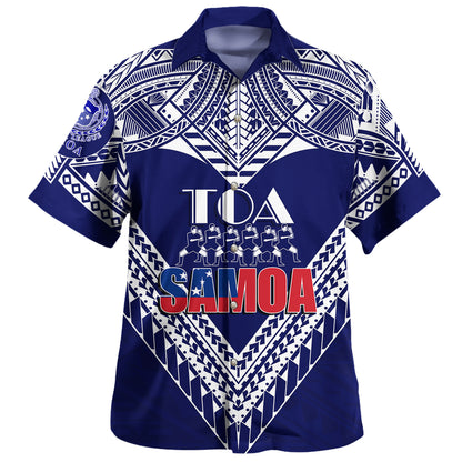 (Customize Personalize) Toa Samoa RLS Warriors Siva Tau Hawaiian Shirt