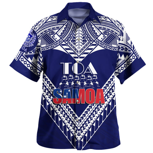 (Customize Personalize) Toa Samoa RLS Warriors Siva Tau Hawaiian Shirt