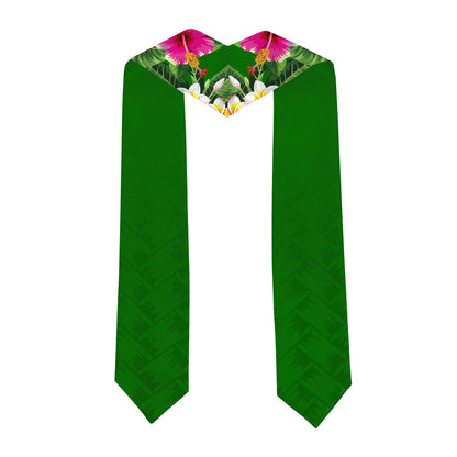 Hawaii Graduation Stole Custom Class 2026 Tropical Hibiscus Island Style