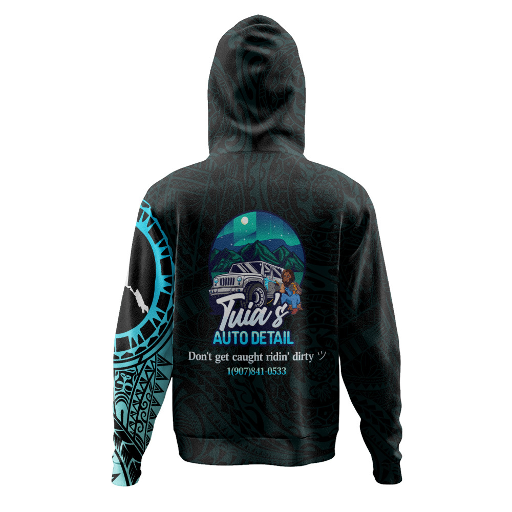 Polynesian Tattoo Style Hoodie Tuia's Auto Detail