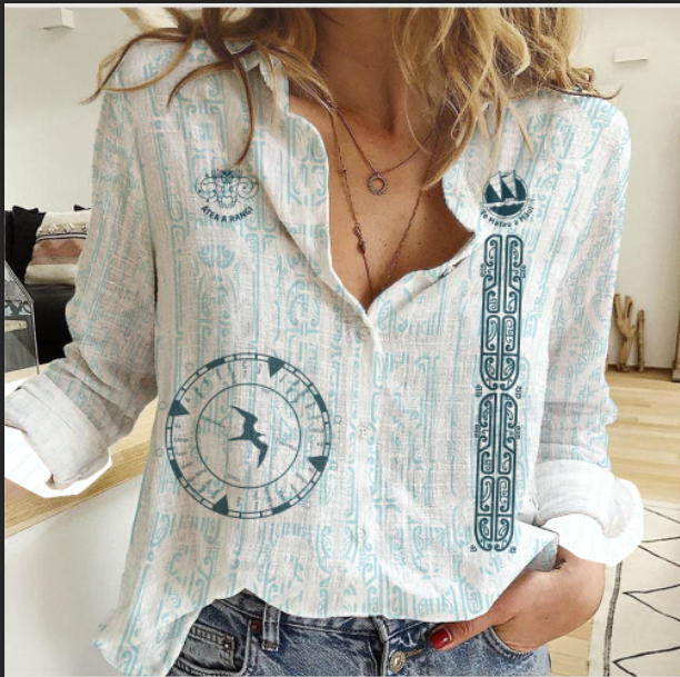 Te Matau A Maui Women Casual Shirts Custom