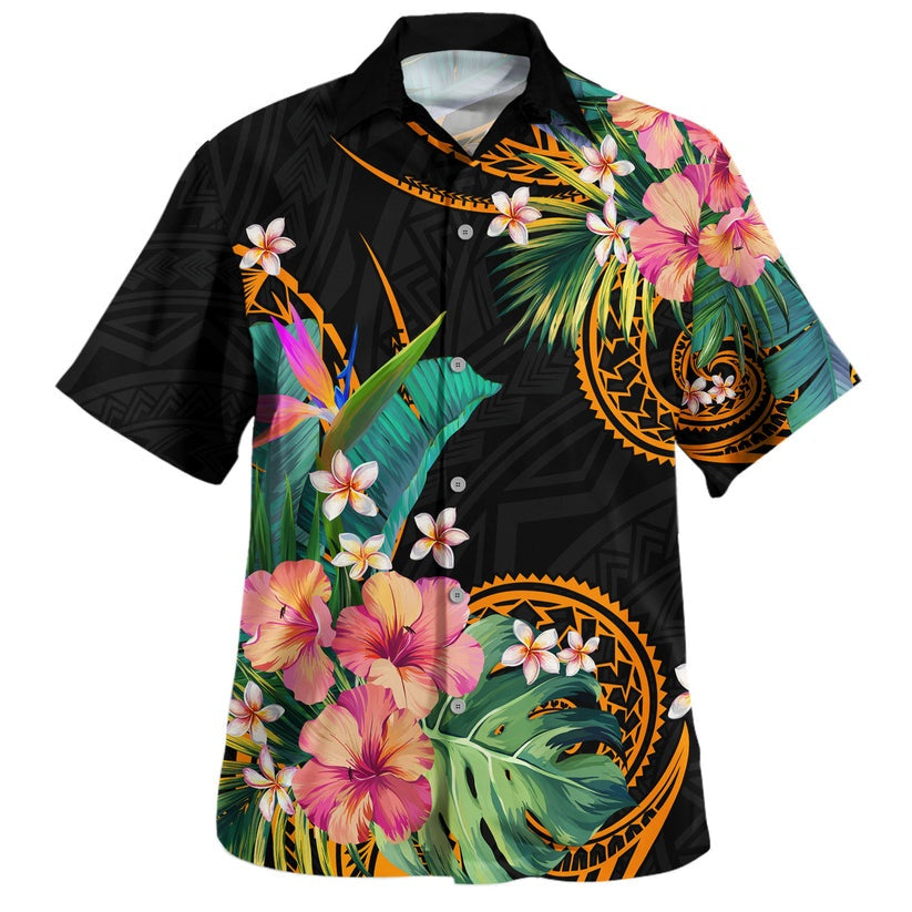Hawaii Hawaiian Shirt Tropical Plumeria Tattoo