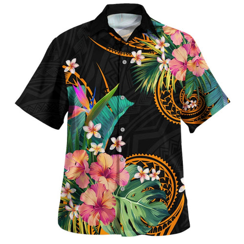 Hawaii Hawaiian Shirt Tropical Plumeria Tattoo