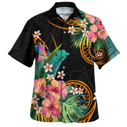 Hawaii Hawaiian Shirt Tropical Plumeria Tattoo