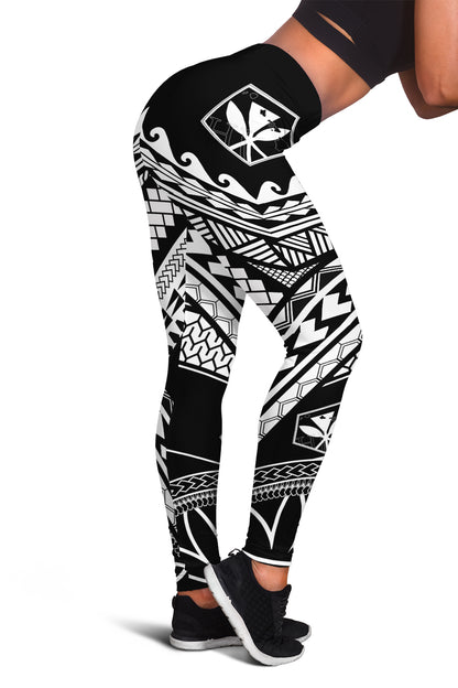 Hawaii Legging - Kanaka Hawaii Polynesian Style Logo Design Legging