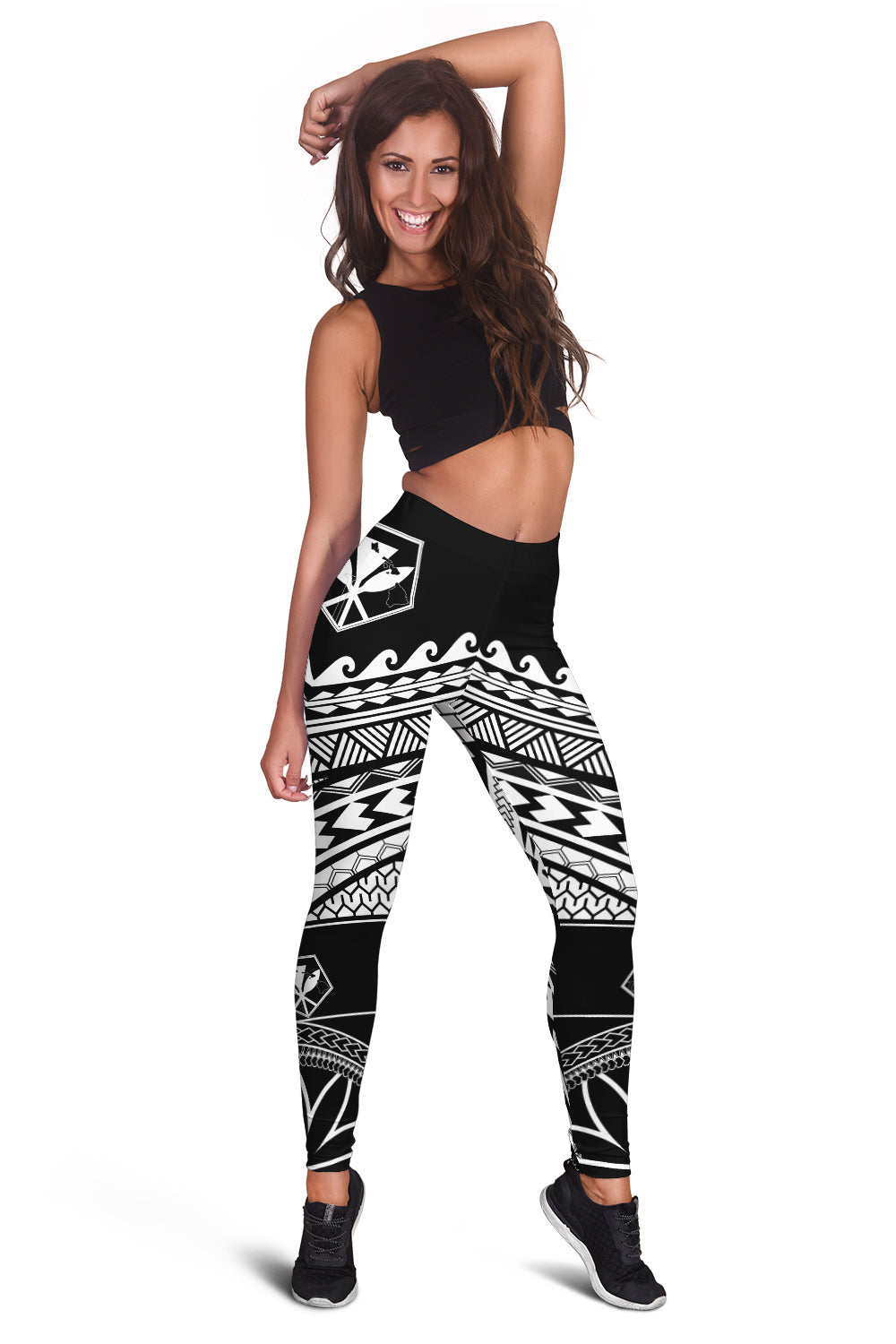 Hawaii Legging - Kanaka Hawaii Polynesian Style Logo Design Legging