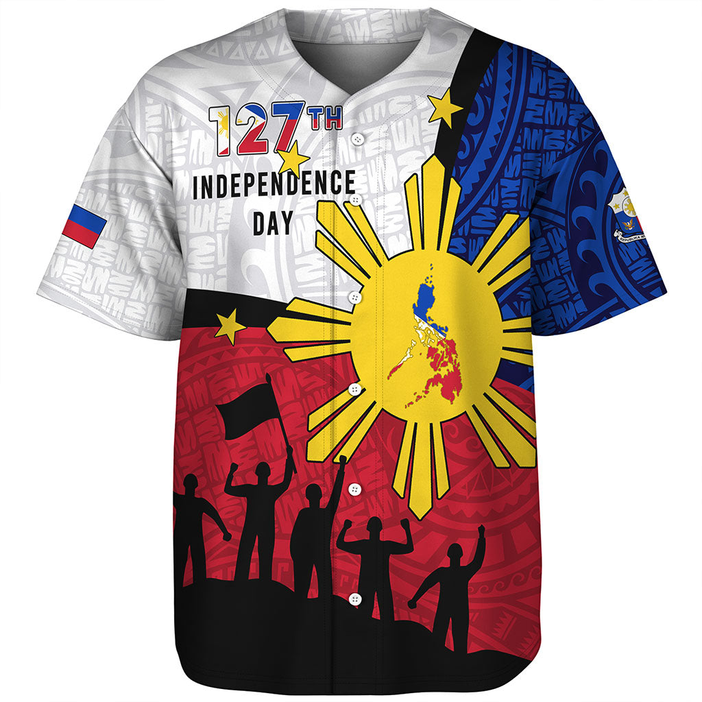 Philippines Filipinos Baseball Shirt Independence Day Polynesian Style