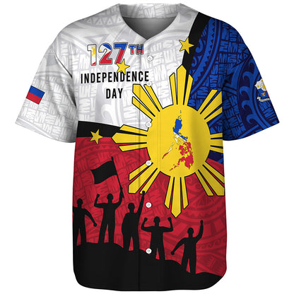 Philippines Filipinos Baseball Shirt Independence Day Polynesian Style