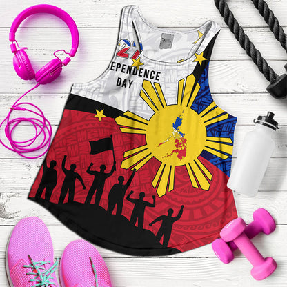 Philippines Filipinos Women Tank Independence Day Polynesian Style