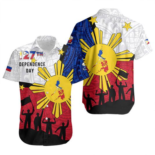 Philippines Filipinos Short Sleeve Shirt Independence Day Polynesian Style