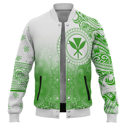 Hawaii Baseball Jacket Custom Kanaka Paisley Style