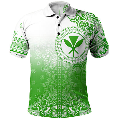 Hawaii Polo Shirt Custom Kanaka Paisley Style
