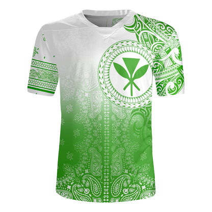 Hawaii Rugby Jersey Custom Kanaka Paisley Style