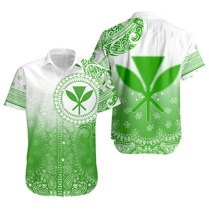 Hawaii Short Sleeve Shirt Custom Kanaka Paisley Style