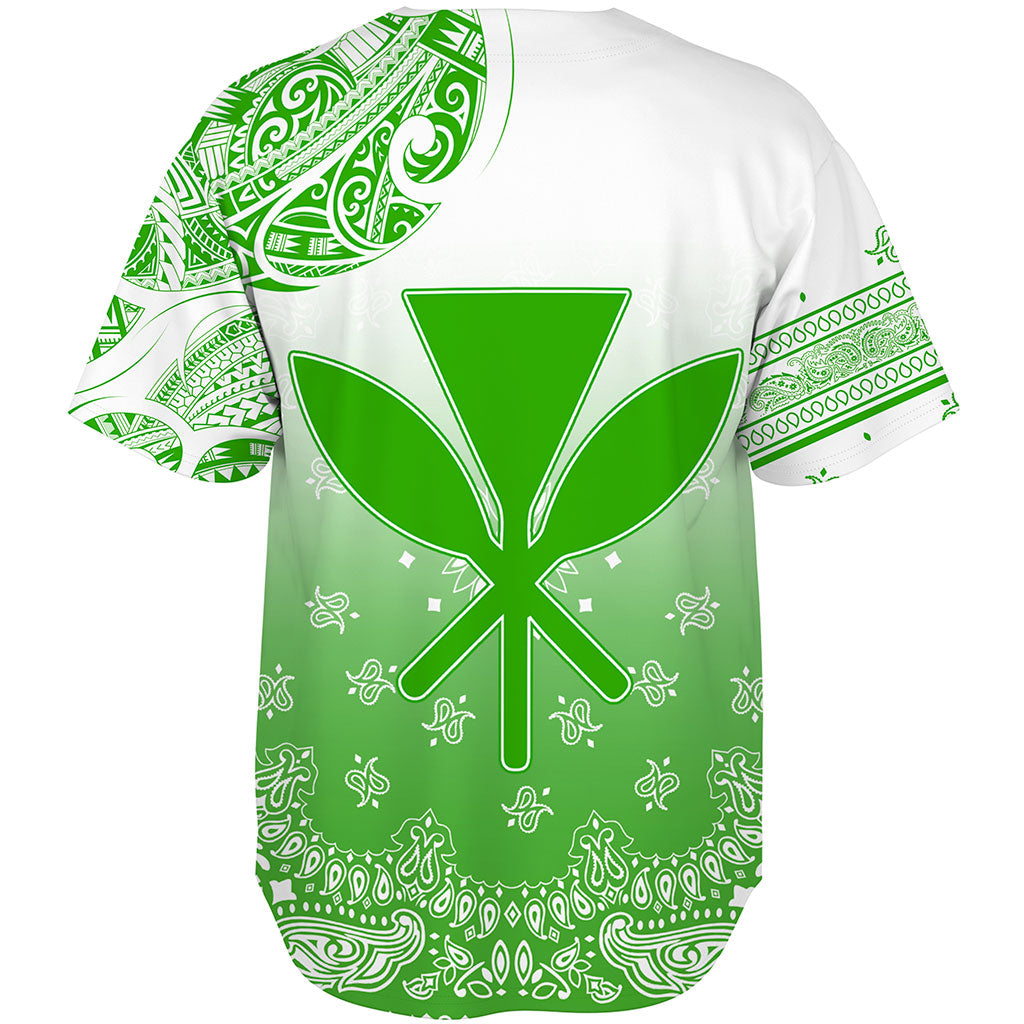 Hawaii Baseball Shirt Custom Kanaka Paisley Style