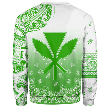 Hawaii Sweatshirt Custom Kanaka Paisley Style
