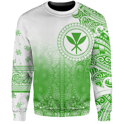 Hawaii Sweatshirt Custom Kanaka Paisley Style