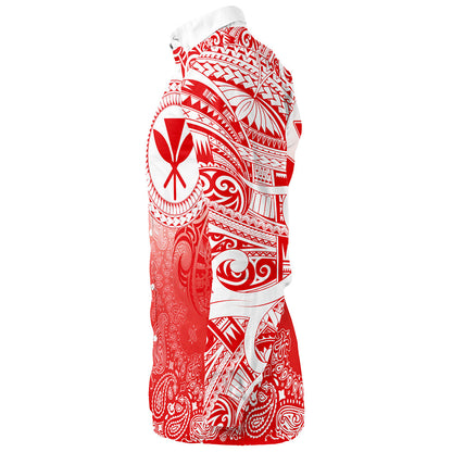 Hawaii Long Sleeve Shirt Custom Kanaka Paisley Style