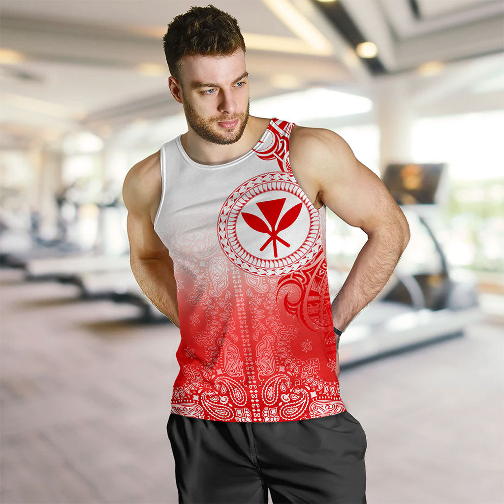 Hawaii Tank Top Custom Kanaka Paisley Style