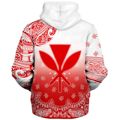 Hawaii Sherpa Hoodie Custom Kanaka Paisley Style