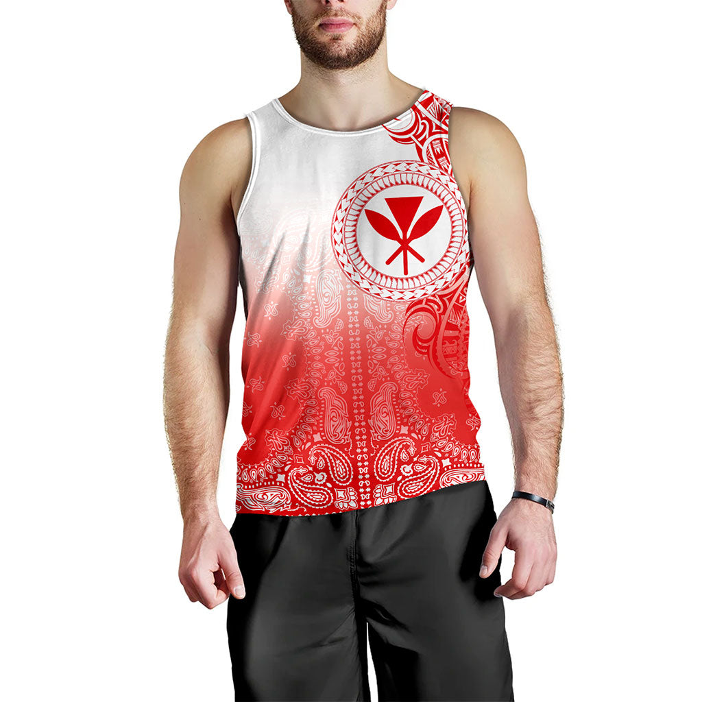 Hawaii Tank Top Custom Kanaka Paisley Style