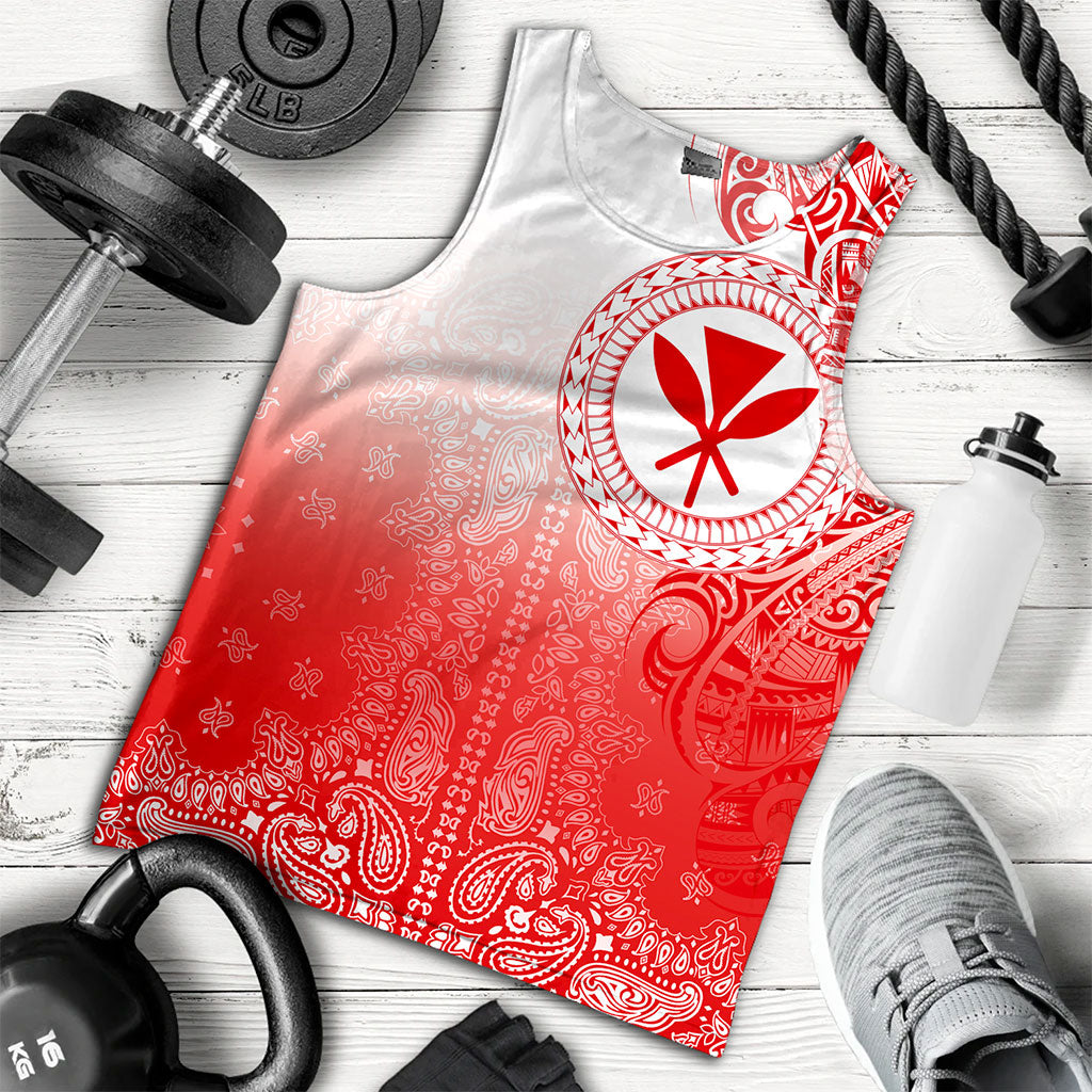Hawaii Tank Top Custom Kanaka Paisley Style