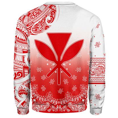 Hawaii Sweatshirt Custom Kanaka Paisley Style