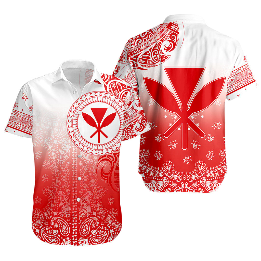 Hawaii Short Sleeve Shirt Custom Kanaka Paisley Style