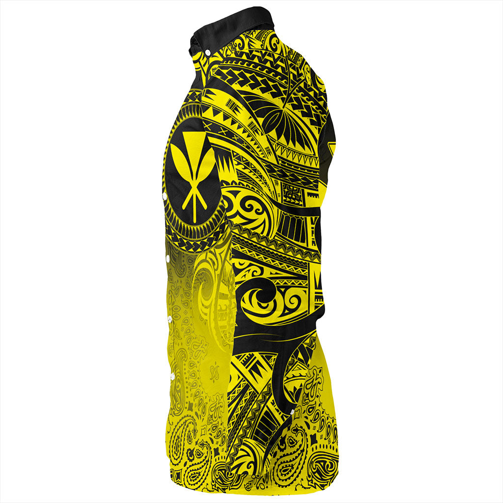 Hawaii Long Sleeve Shirt Custom Kanaka Paisley Style