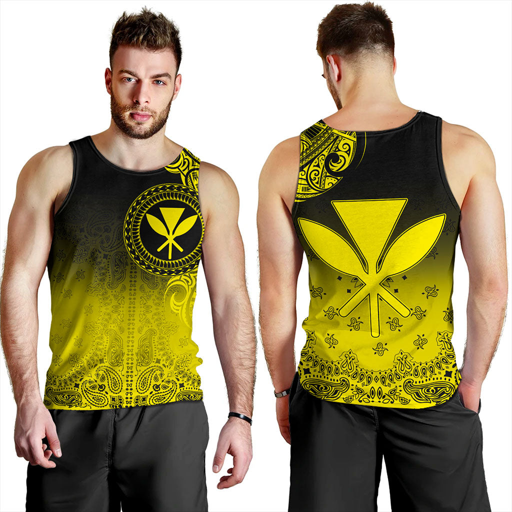 Hawaii Tank Top Custom Kanaka Paisley Style