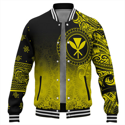 Hawaii Baseball Jacket Custom Kanaka Paisley Style