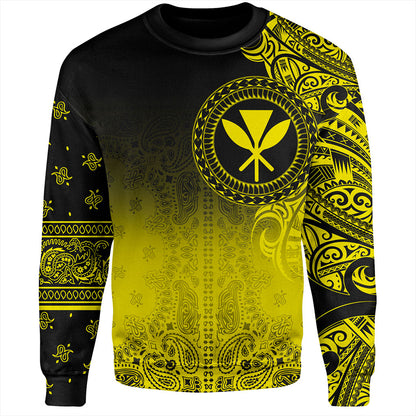 Hawaii Sweatshirt Custom Kanaka Paisley Style
