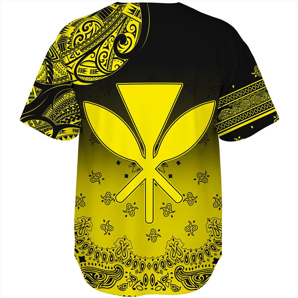 Hawaii Baseball Shirt Custom Kanaka Paisley Style