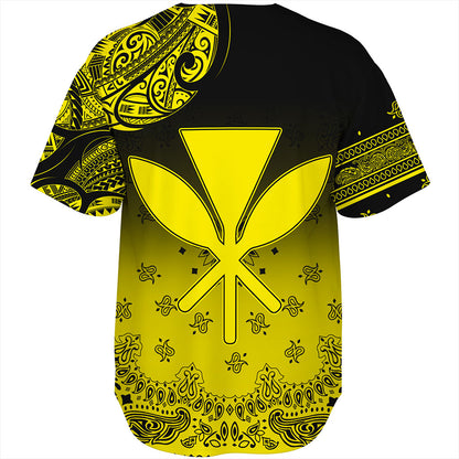 Hawaii Baseball Shirt Custom Kanaka Paisley Style