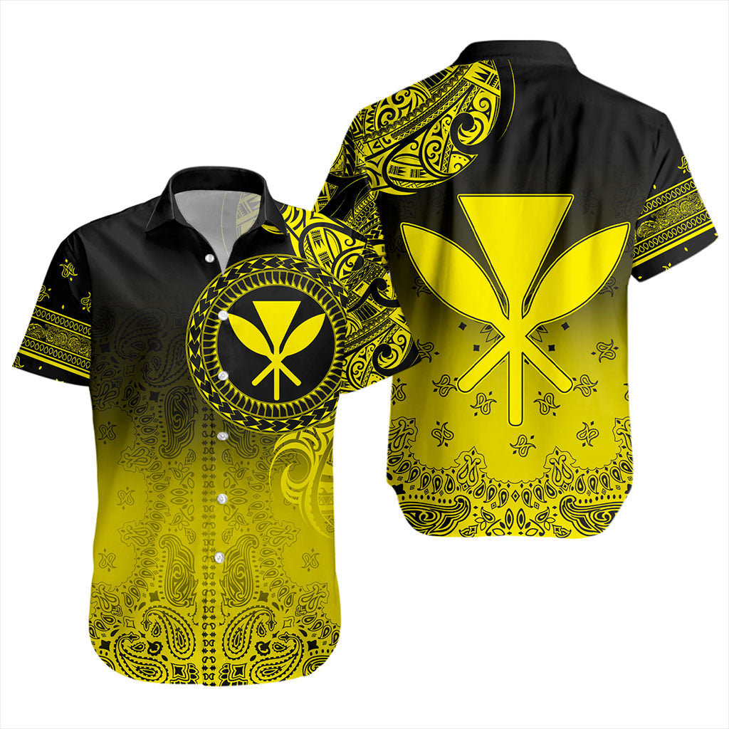 Hawaii Short Sleeve Shirt Custom Kanaka Paisley Style