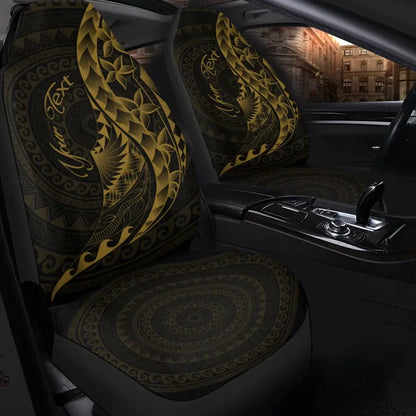 Kanaka Car Seat Covers - Custom Personalised Polynesian Pattern Style Gold  Color