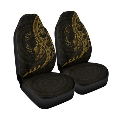 Kanaka Car Seat Covers - Custom Personalised Polynesian Pattern Style Gold  Color