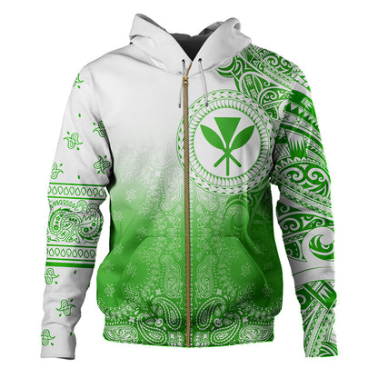 Hawaii Hoodie Custom Kanaka Paisley Style