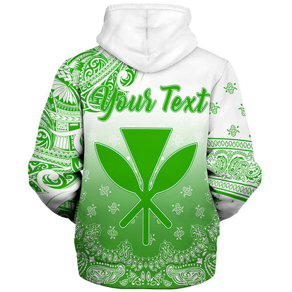 Hawaii Sherpa Hoodie Custom Kanaka Paisley Style