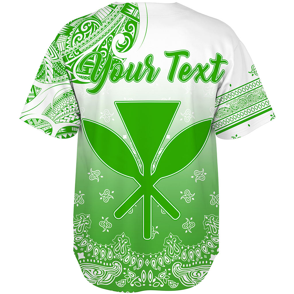 Hawaii Baseball Shirt Custom Kanaka Paisley Style