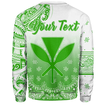 Hawaii Sweatshirt Custom Kanaka Paisley Style
