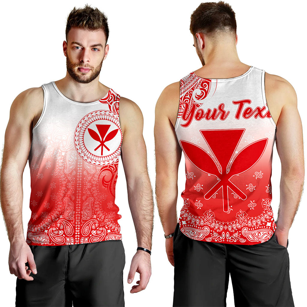 Hawaii Tank Top Custom Kanaka Paisley Style
