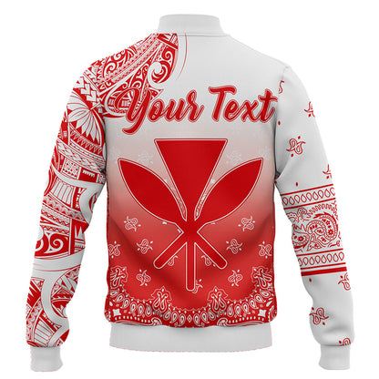 Hawaii Baseball Jacket Custom Kanaka Paisley Style