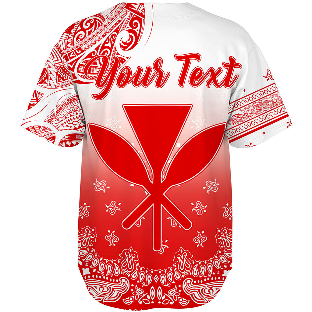 Hawaii Baseball Shirt Custom Kanaka Paisley Style